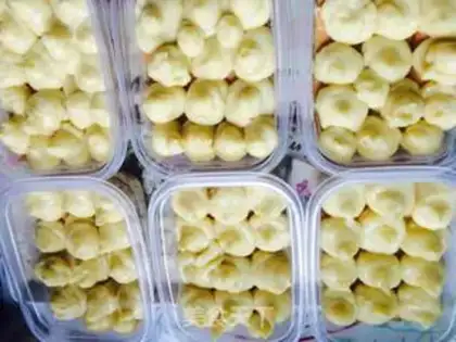 Make Net red bean cake box step 21