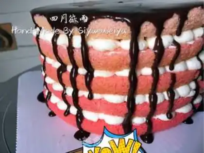 Make Chocolate-fresh naked cake step 25