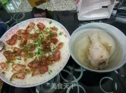 Make Weenie and chicken soup step 1