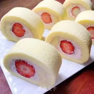 Make Strawberry cream rolls step 24