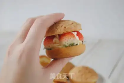 Make Strawberry-skin puff step 15