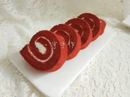 Make Red velvet cake rolls step 27