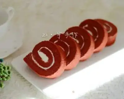 Make Red velvet cake rolls step 28