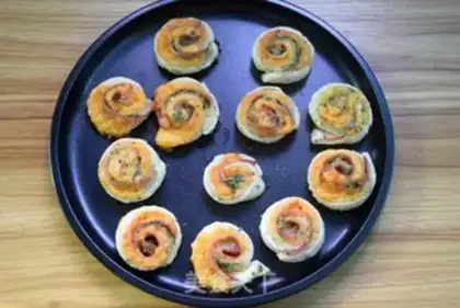 Make Cheese ham roll step 6