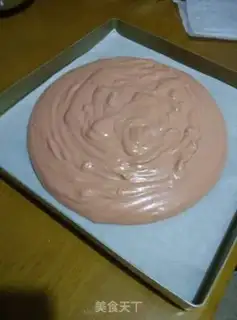 Make Red velvet cake roll step 1