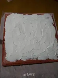Make Red velvet cake roll step 3