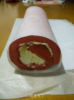 Make Red velvet cake roll step 4