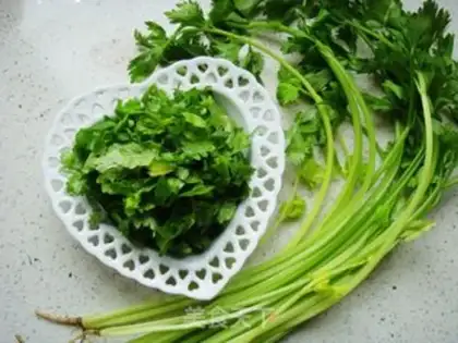 Make Celery leaves and tacos step 0