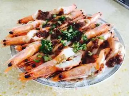 Make Garlic fan steamed shrimp step 6
