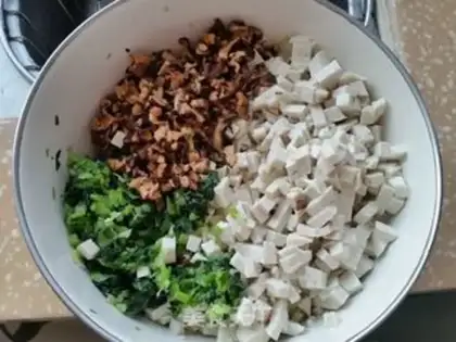 Make Green tofu buns step 7