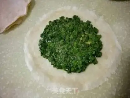 Make An egg roll with a pickle step 1