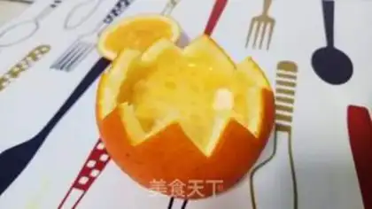 Make Orange steamed eggs step 3