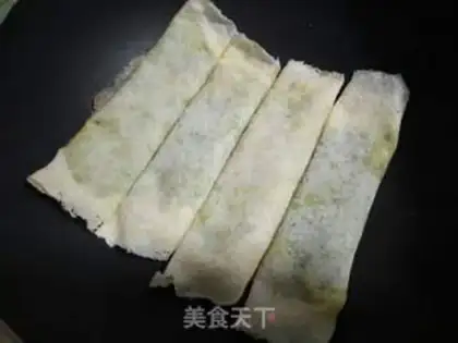 Make An egg roll with a pickle step 3