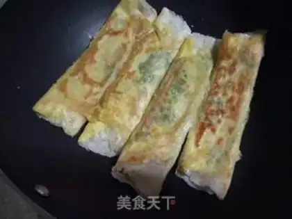 Make An egg roll with a pickle step 4