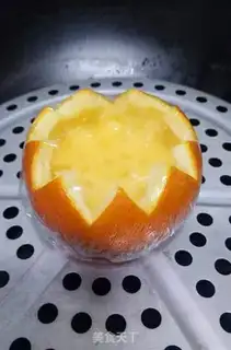 Make Orange steamed eggs step 5