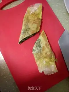 Make An egg roll with a pickle step 5