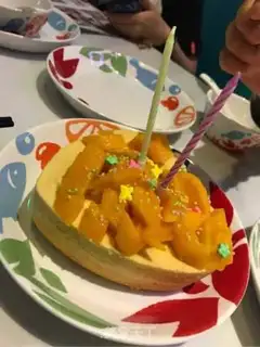 Make Fresh cream mango mousse step 19