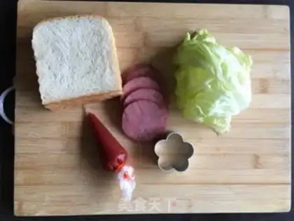 Make A flower sandwich step 0