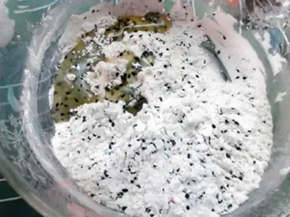 Make Potato flower buns step 13