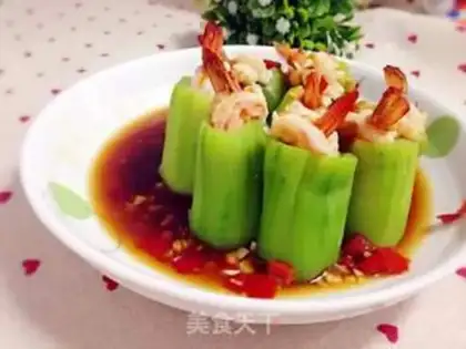 Make Garlic melon shrimp step 8