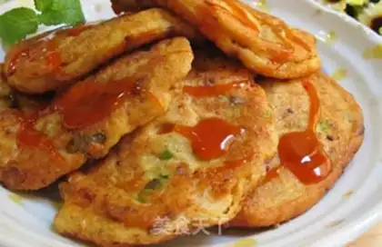 Make Pork shrimp pancakes step 5
