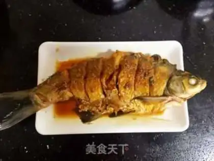 Make The flower leaves burn the fish step 9