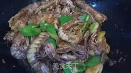 Make Spicy leather shrimp step 6