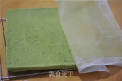Make A spinach cake roll step 11