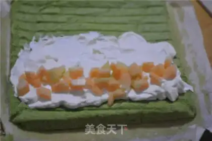 Make A spinach cake roll step 12
