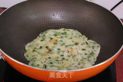 Make Wild onion pancakes step 6
