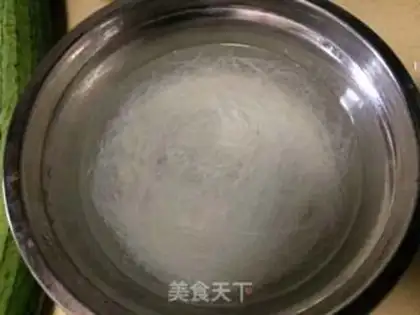 Make Garlic fan silk melon step 0