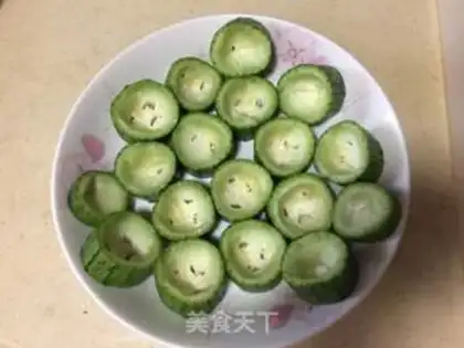 Make Garlic fan silk melon step 1