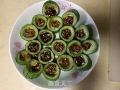 Make Garlic fan silk melon step 3