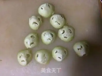 Make Garlic fan silk melon step 6