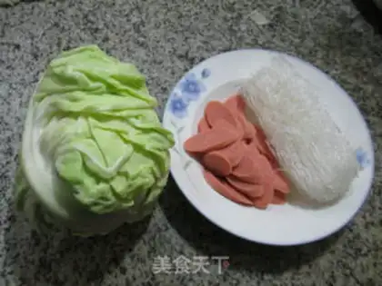 Make A ham intestines fan step 0