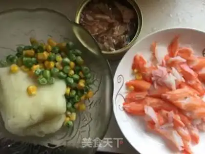 Make Crab willow mashed peas and burrito step 9