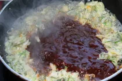 Make Wild onion egg sauce step 6