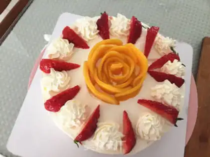 Make Fruit cream cake step 13