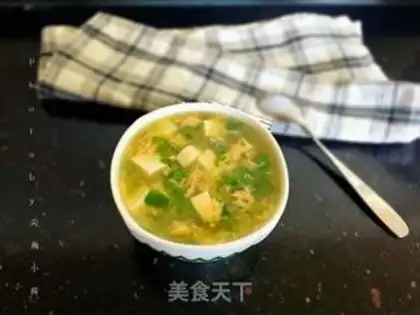 Make Scrambled tofu soup step 8