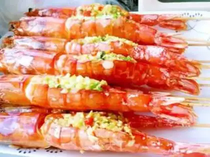 Make Garlic roasted Argentine red shrimp step 9