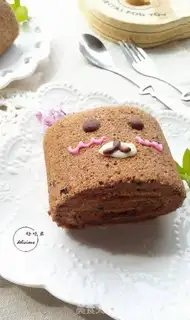 Make Bear Cake roll step 17