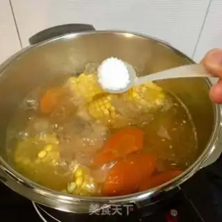 Make Carrot corn hog soup step 5