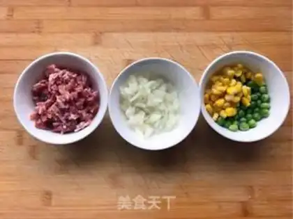 Make Pepper cheese rice step 1