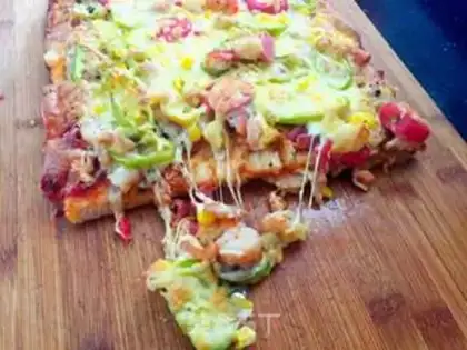 Make The best bacon shrimp pizza step 23