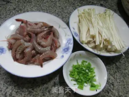 Make Golden mushrooms fried shrimp step 0
