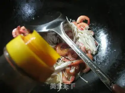 Make Golden mushrooms fried shrimp step 4