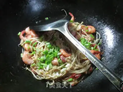 Make Golden mushrooms fried shrimp step 8