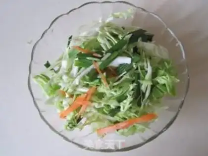 Make Vegetable rice cake step 1