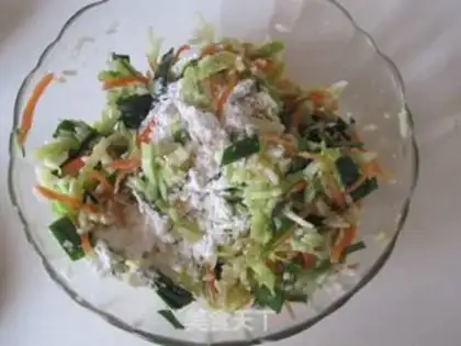 Make Vegetable rice cake step 3