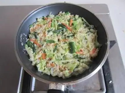 Make Vegetable rice cake step 6